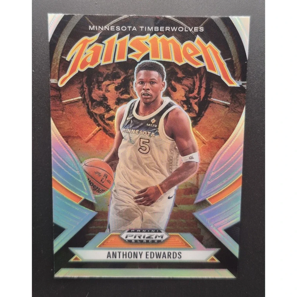 2024 Panini Prizm Black Anthony Edwards #11 Talismen Silver Prizm Timberwolves